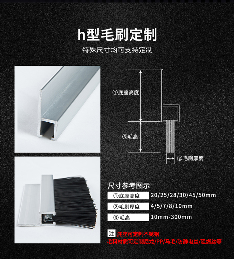 鋁合金防塵門密封條刷圖片09